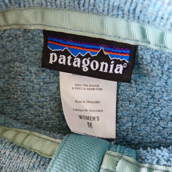 Patagonia Women's Better Sweater 1/4-Zip Fleece Teal Size Medium Warm Pullover - Picture 4 of 5